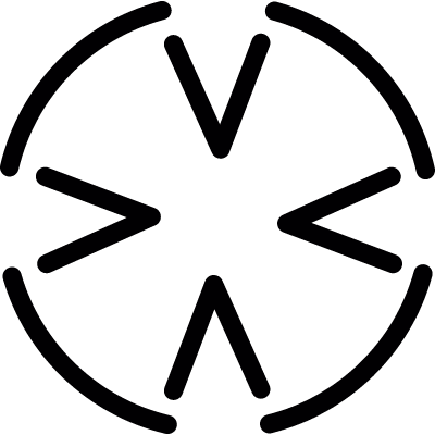 Cross outline shape variant vector logo