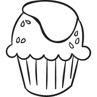 Cupcake with Cream vector