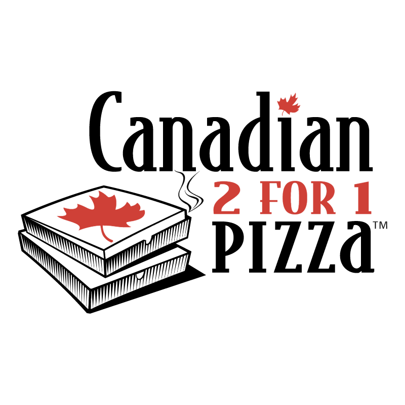 Canadian 2 for 1 Pizza vector logo