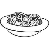 Plate of Spaghetti vector