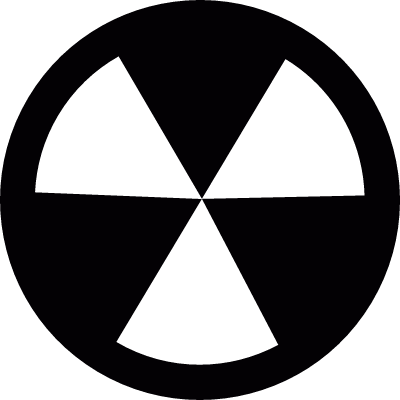 Radioactive symbol vector logo
