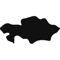 Kazakhstan country map silhouette vector