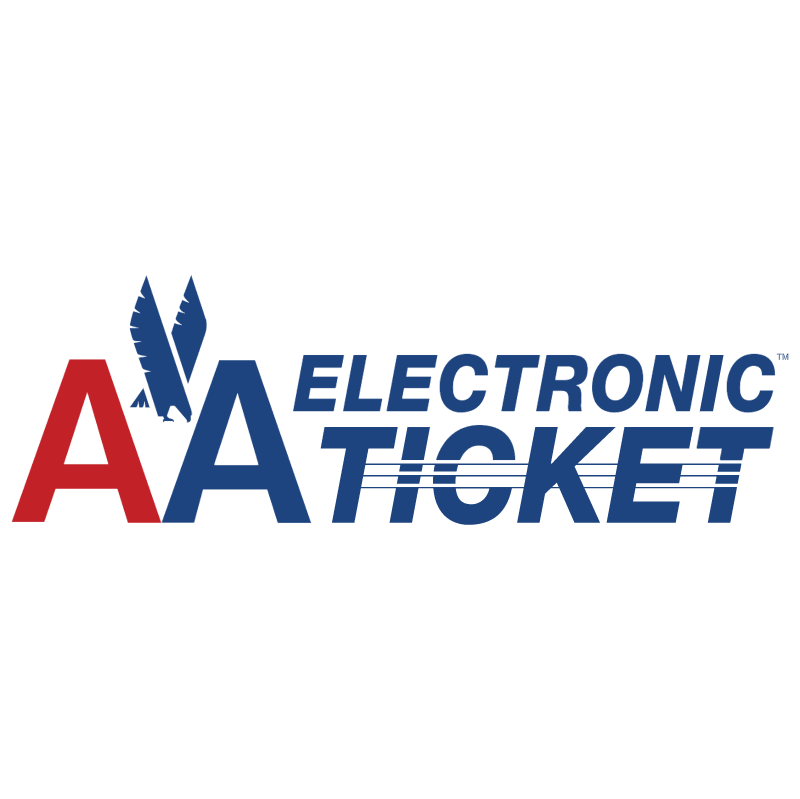 AA Electronic Ticket vector