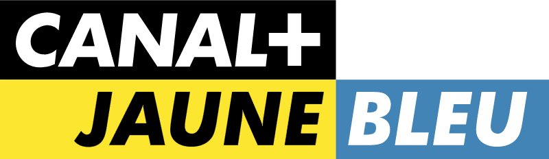 Canal jaune bleu logo vector