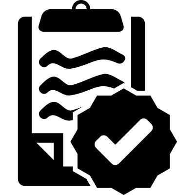 Checked clipboard file vector logo