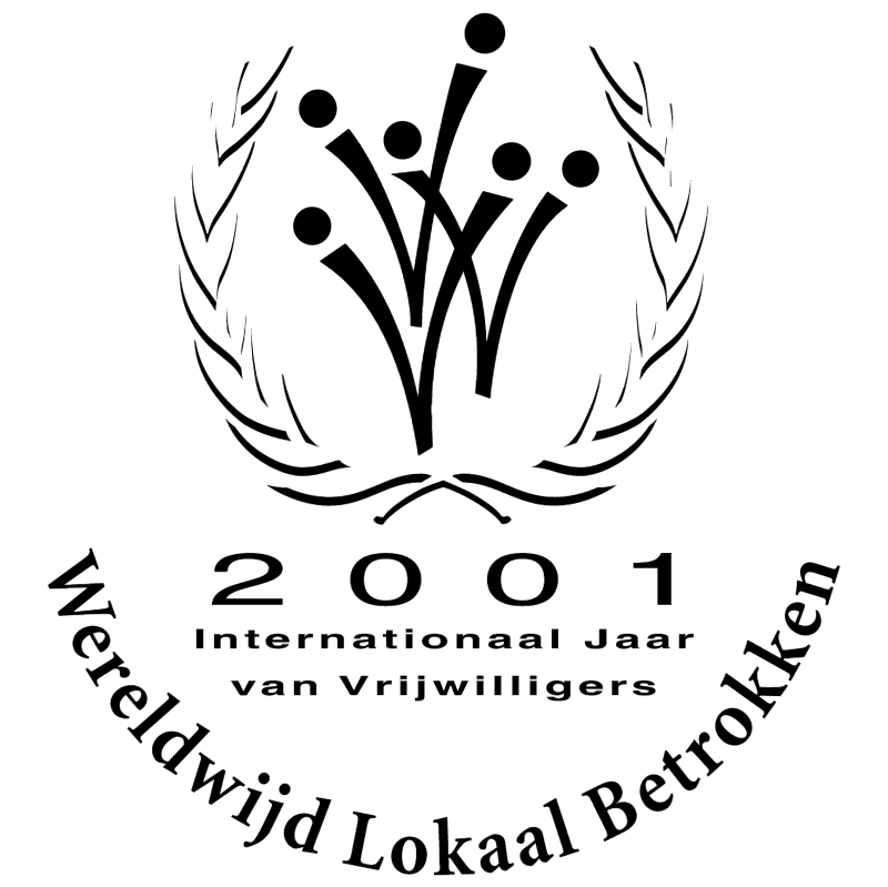 Internationaal Jaar van Vrijwilligers 2001 vector