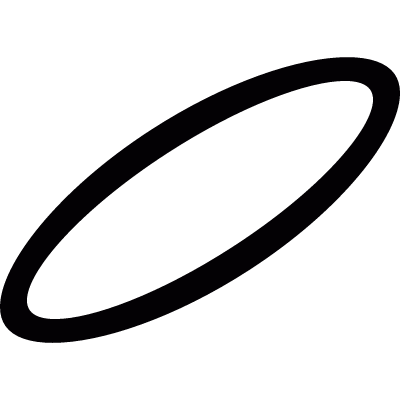 Rotated thin ring shape vector logo