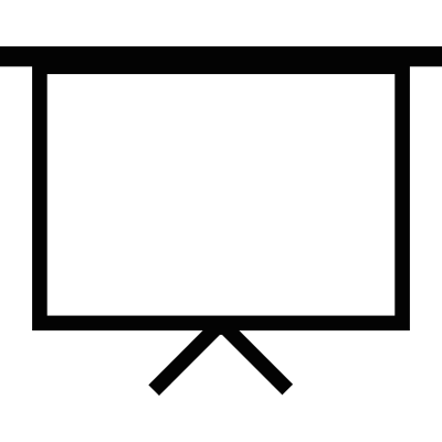 Presentation screen vector logo