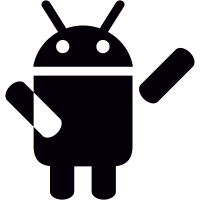 Android with Arm Up vector