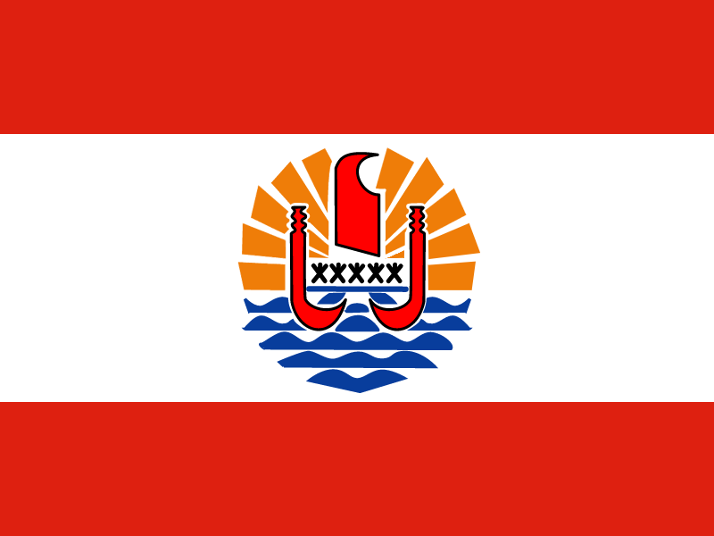 Flag of French Polynesia vector