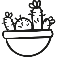 Cactus Pot vector