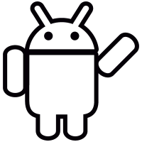 Android with Left Arm Up vector