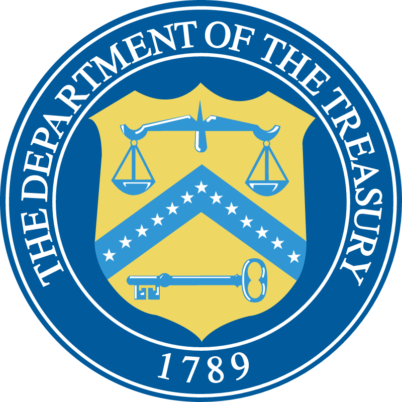 US The Department of the Treasury 1789 vector