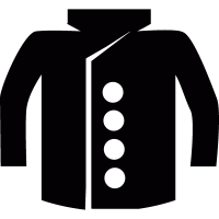 Coat with buttons vector