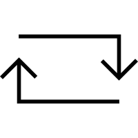 Rectangular refresh arrows vector