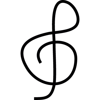 Treble clef, IOS 7 interface symbol vector logo