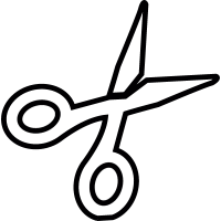 IOS 7 symbol, scissor vector