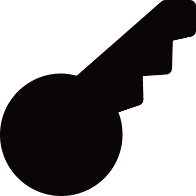 Small black key vector logo