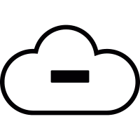 Cloud with minus sign vector