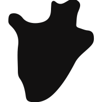 Burundi country map silhouette vector