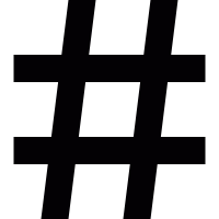 Hashtag symbol vector