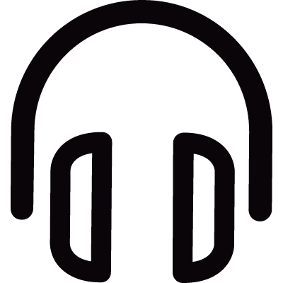 Headset auriculars vector logo