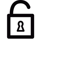 Open lock with a keyhole vector