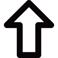 Outlined up arrow vector