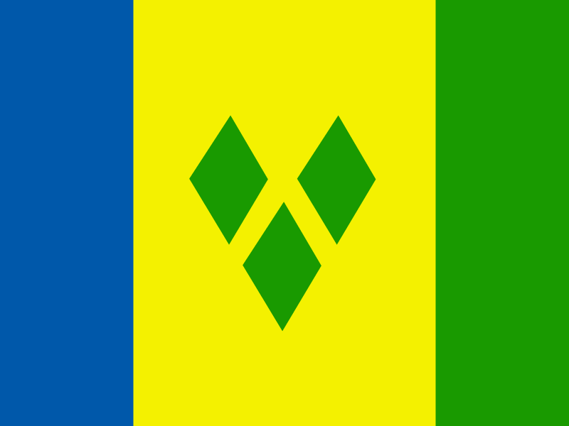 Flag of Saint Vincent and the Grenadines vector