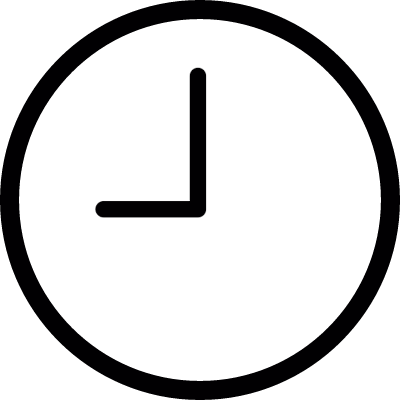 Circular wall clock vector logo