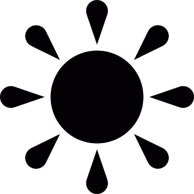 Bright sun vector logo