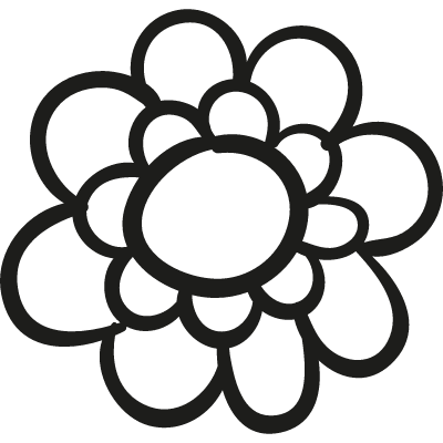 Garden Flower Petals vector logo