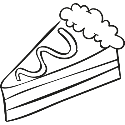 Cake Piece with Cream vector logo