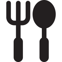 Small fork and spoon vector