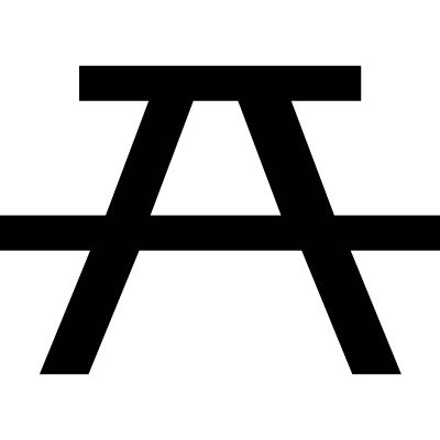 Picnic Table Silhouette vector logo
