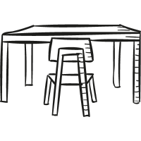 Desk with Chair vector