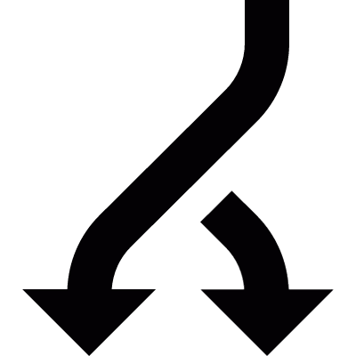 Bifurcation arrow vector logo