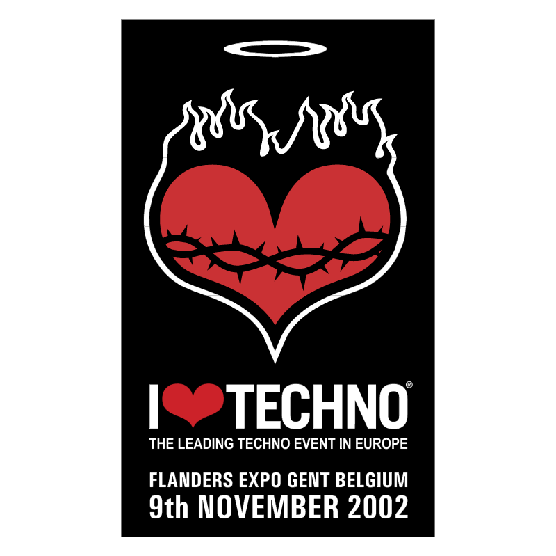 I Love Techno 2002 vector