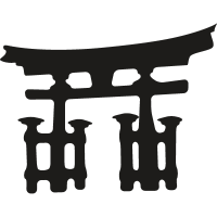 Japan architecture shape vector