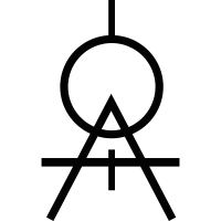 Compass symbol vector