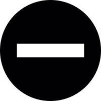 Signal circle with an horizontal line vector