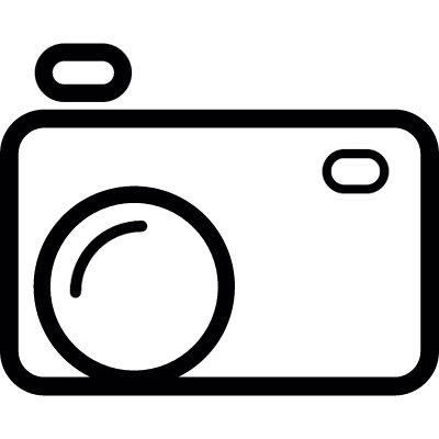 Simple photo camera vector logo