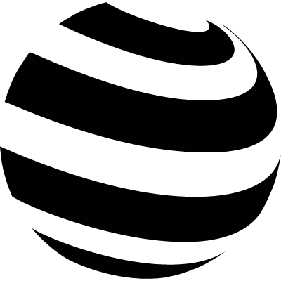 Striped sphere vector logo