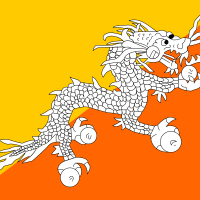 Flag of Bhutan vector