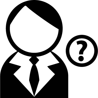 User Profile with Question Mark Button vector logo
