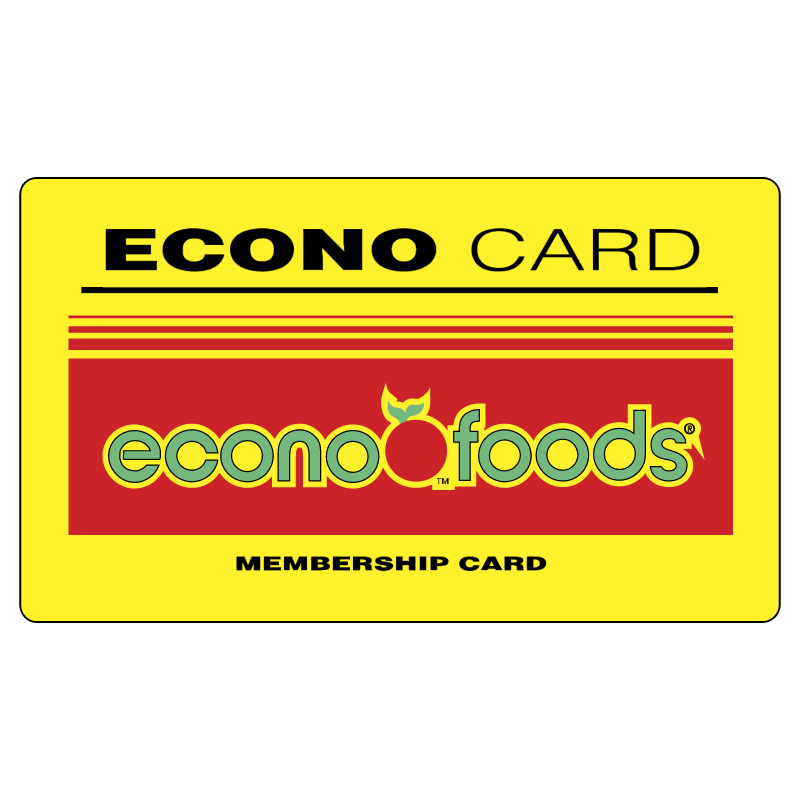 Econo Card Econo Foods vector