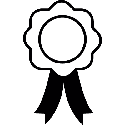 Insignia and ribbon vector logo