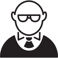 Bald Man with Glasses vector