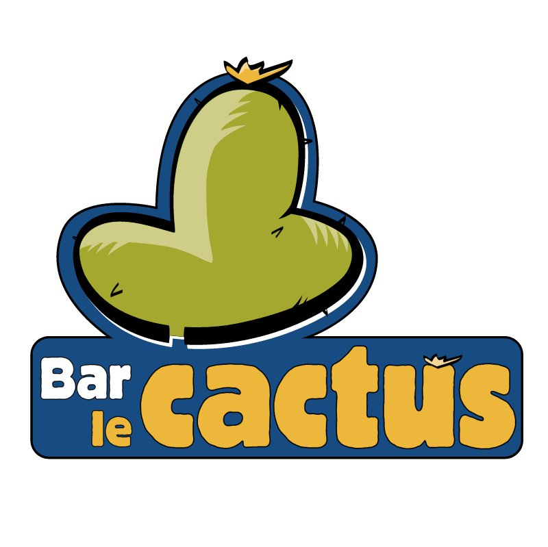 Bar Le Cactus vector