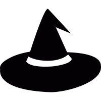 Hat for a typical Halloween witch vector